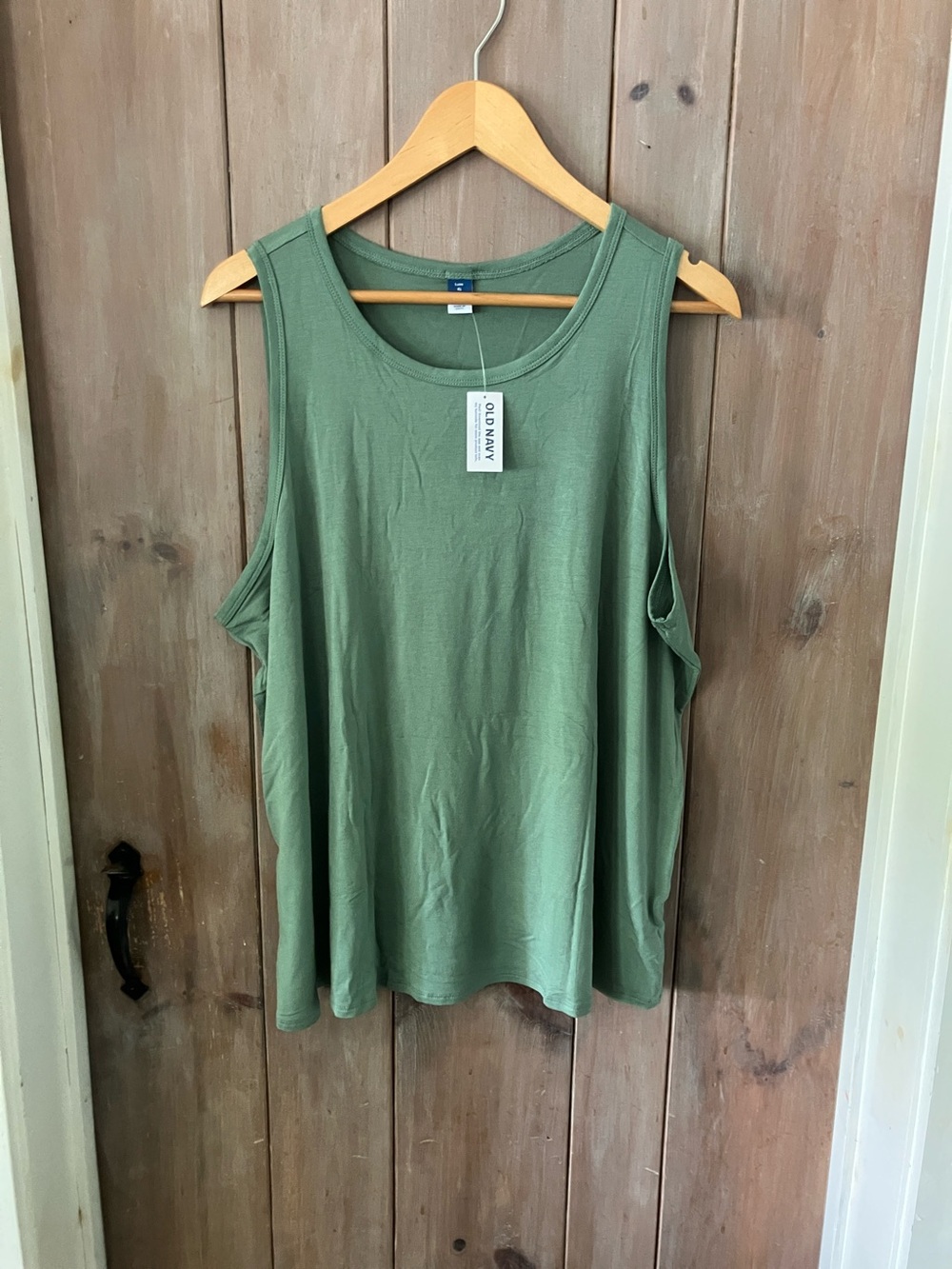 Old Navy Olive Tank Top - Relaxed Sleeveless Knit